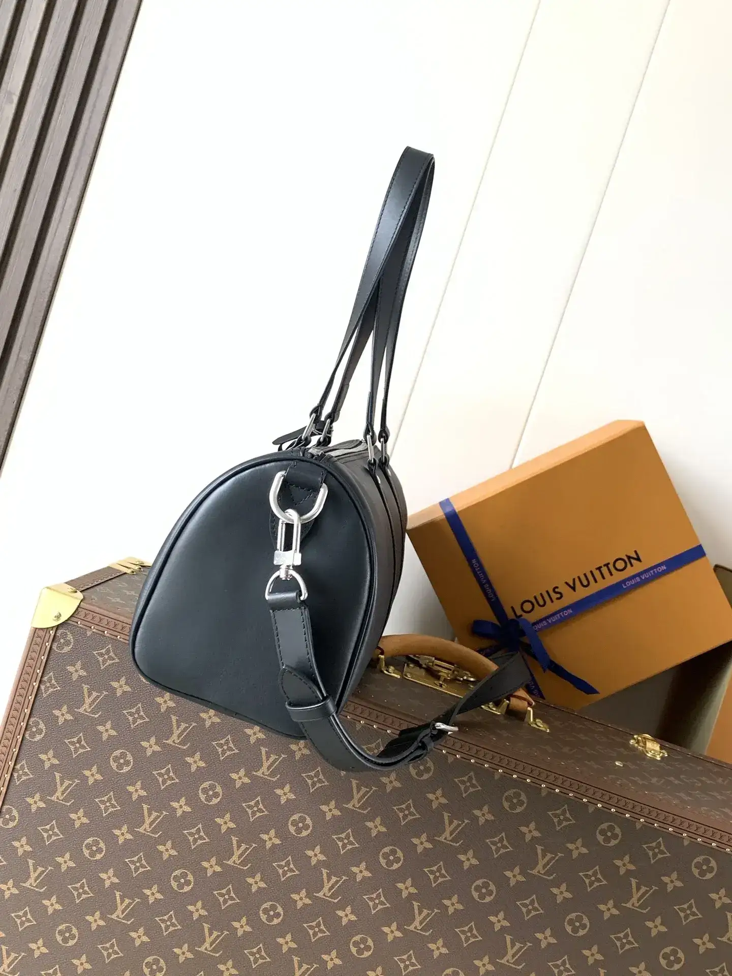 Louis Vuitton Speedy Black Calfskin Shoulder Bag product photo from LabelPicks