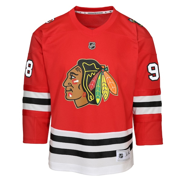 Connor Bedard Chicago Blackhawks Anniversary Centennial Replica Player Jersey Youth  Anniversary Centennial Replica Player Jersey - Red
