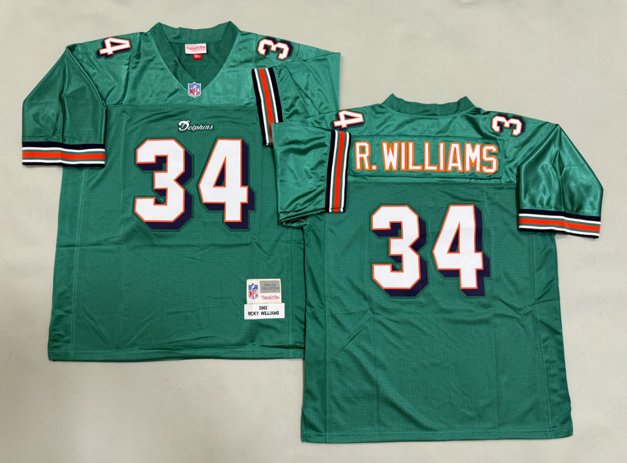Ricky Williams Miami Dolphins Authentic Throwback Retired Player Jersey