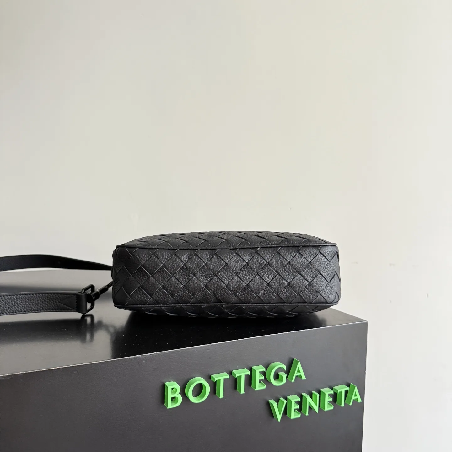 Bottega Veneta Black Intrecciato Woven Leather Crossbody Bag product photo from LabelPicks