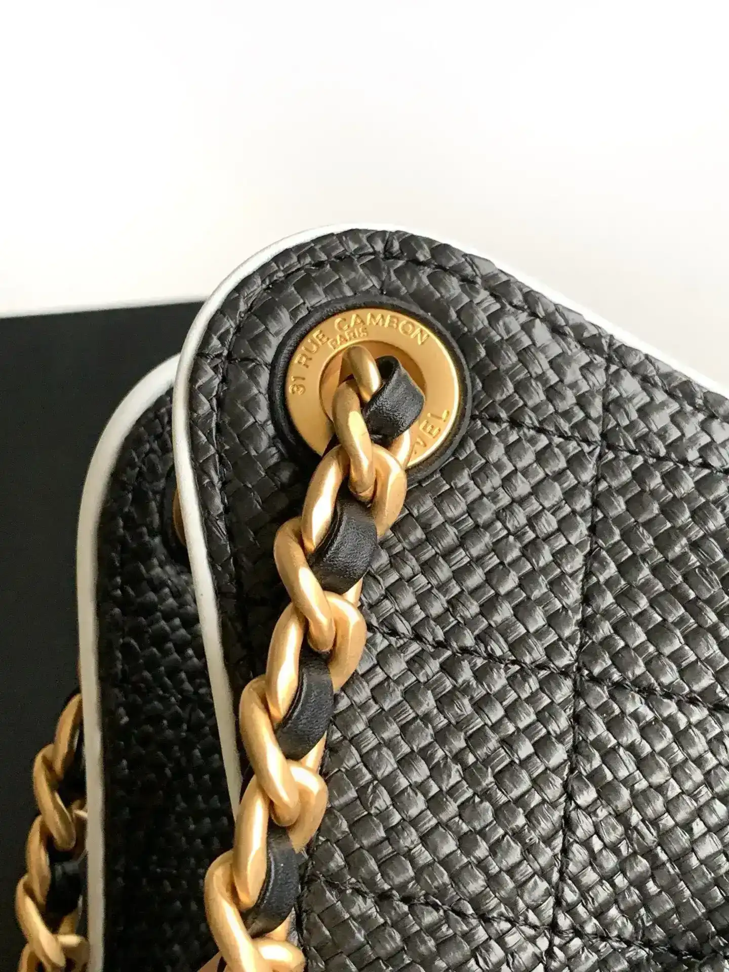 Chanel White Straw Woven Bucket Bag product photo from LabelPicks