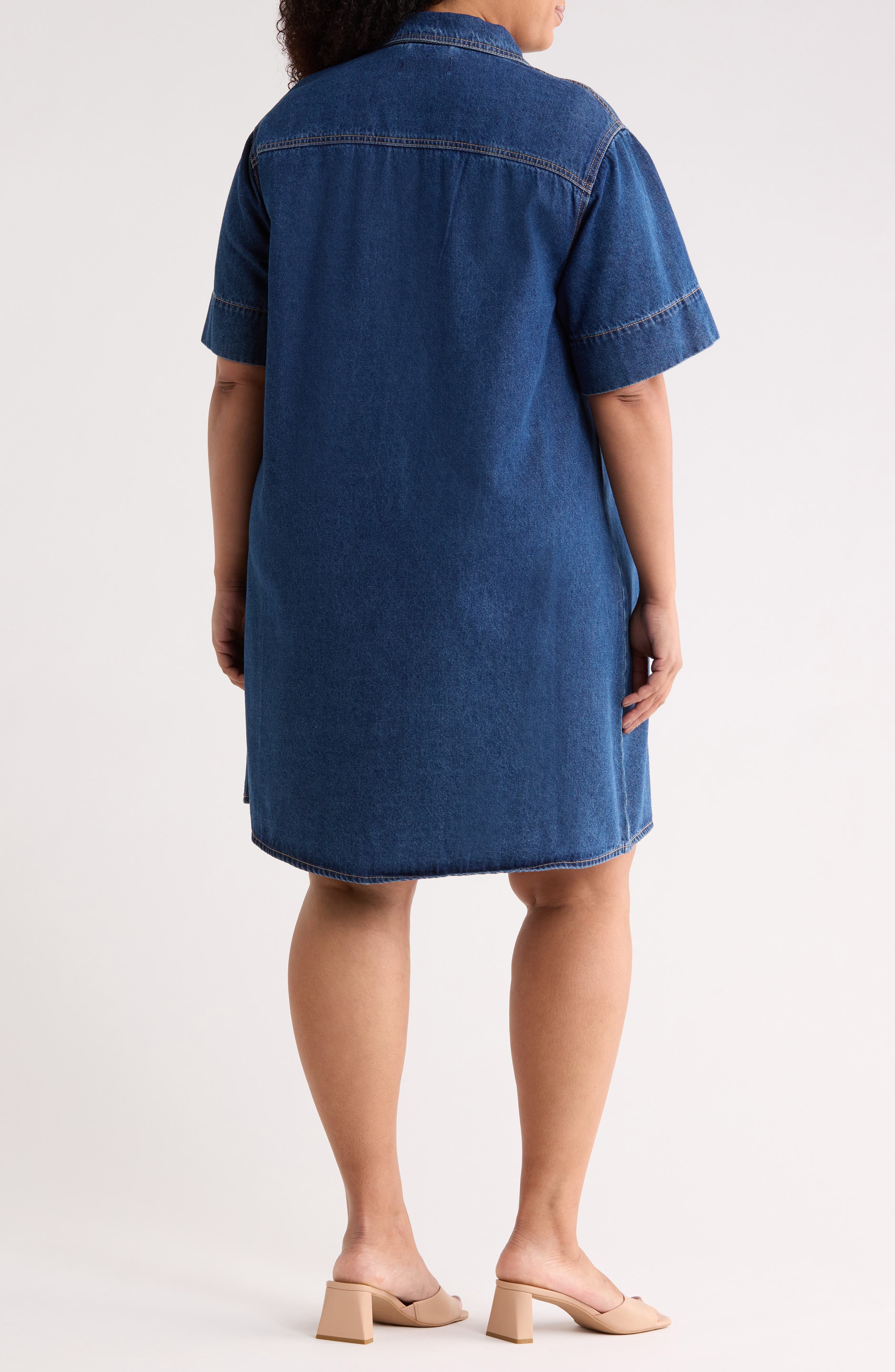 VERO MODA Short Sleeve Denim Shirtdress