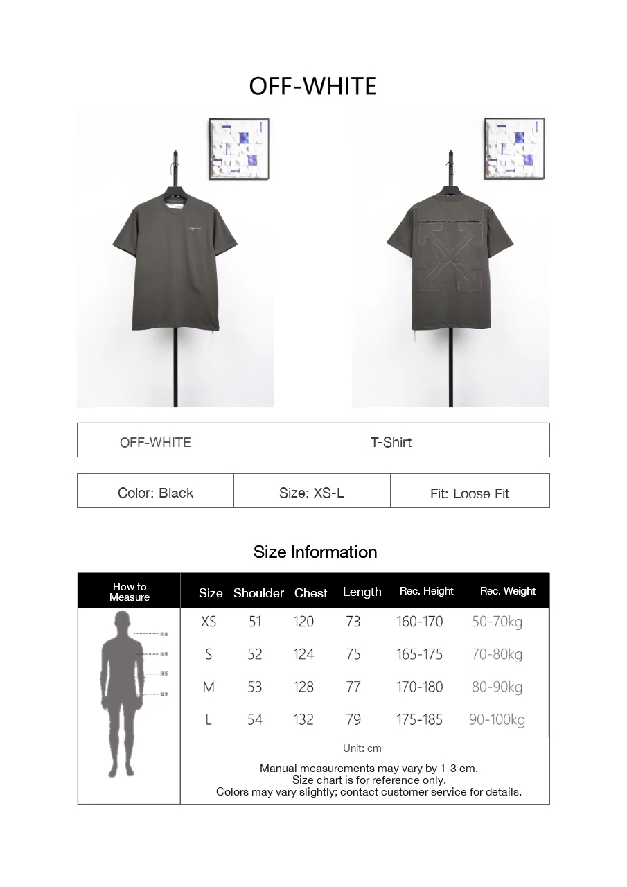 Off-White Dark Grey Chest Letter Patch Arrow T-Shirt product photo from LabelPicks