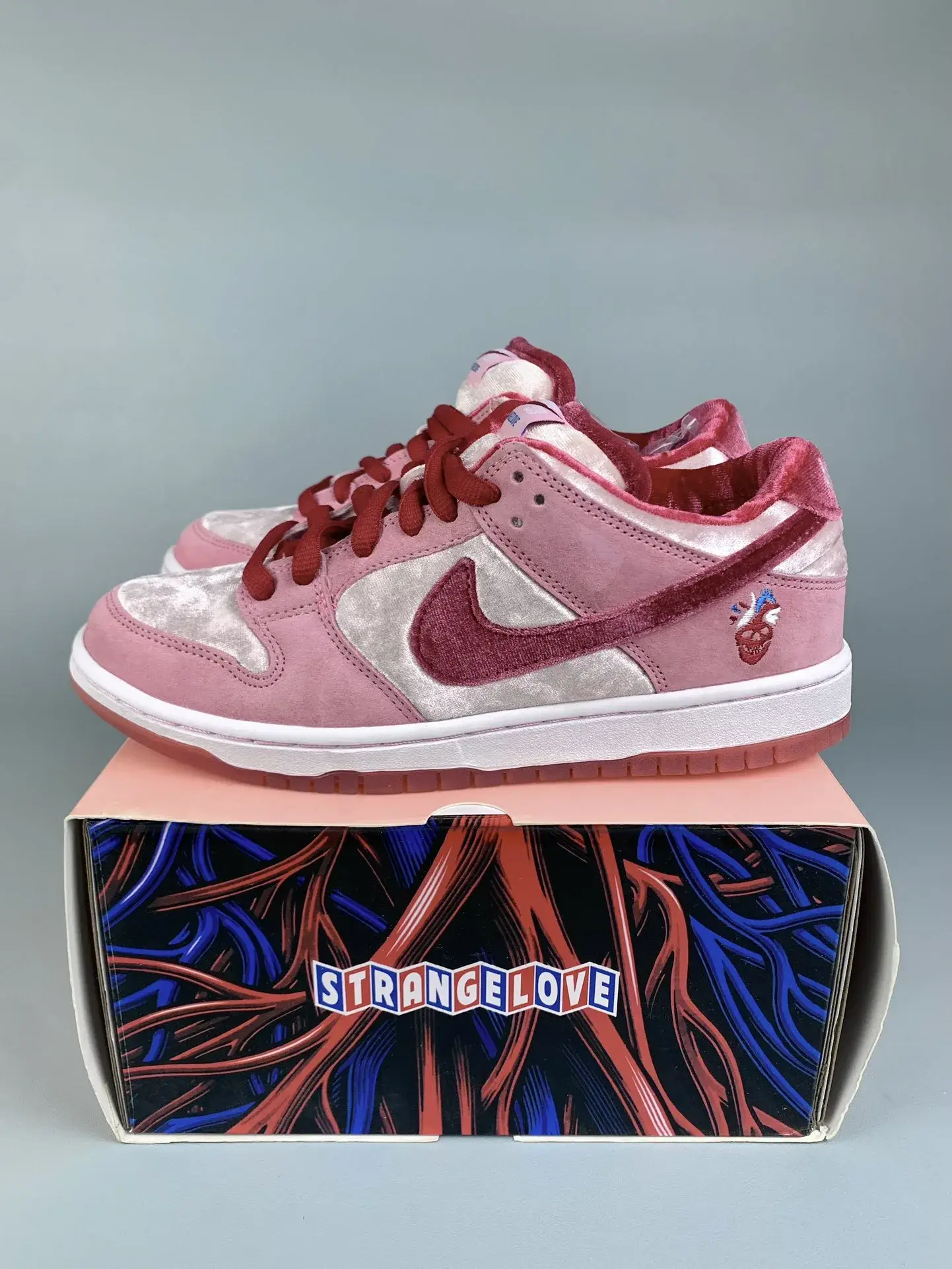 StrangeLove x Nike SB Dunk Low “Valentine’s Day” Skate Shoes product photo from LabelPicks