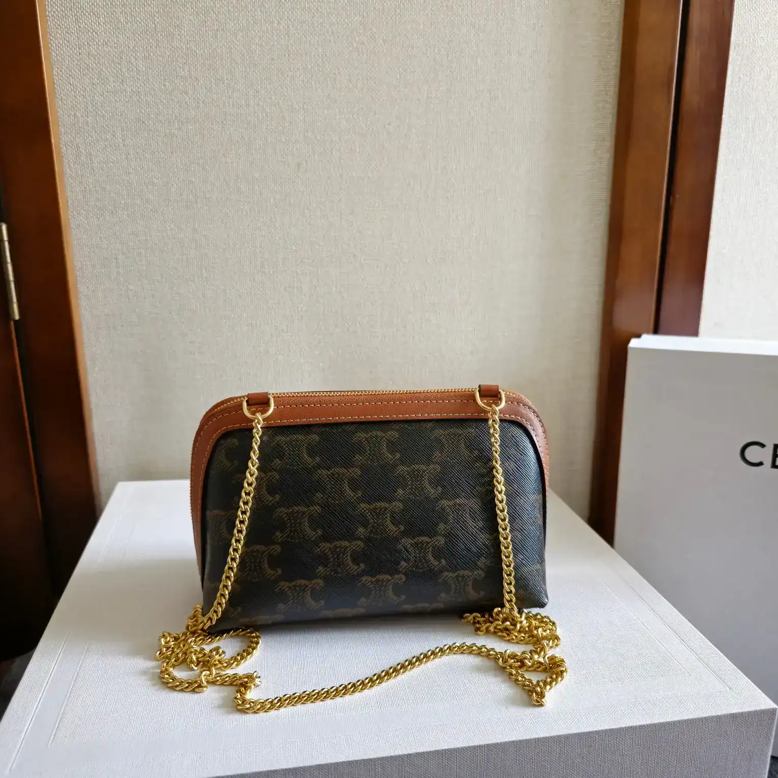 Celine Triomphe Lambskin Top Handle Bag product photo from LabelPicks