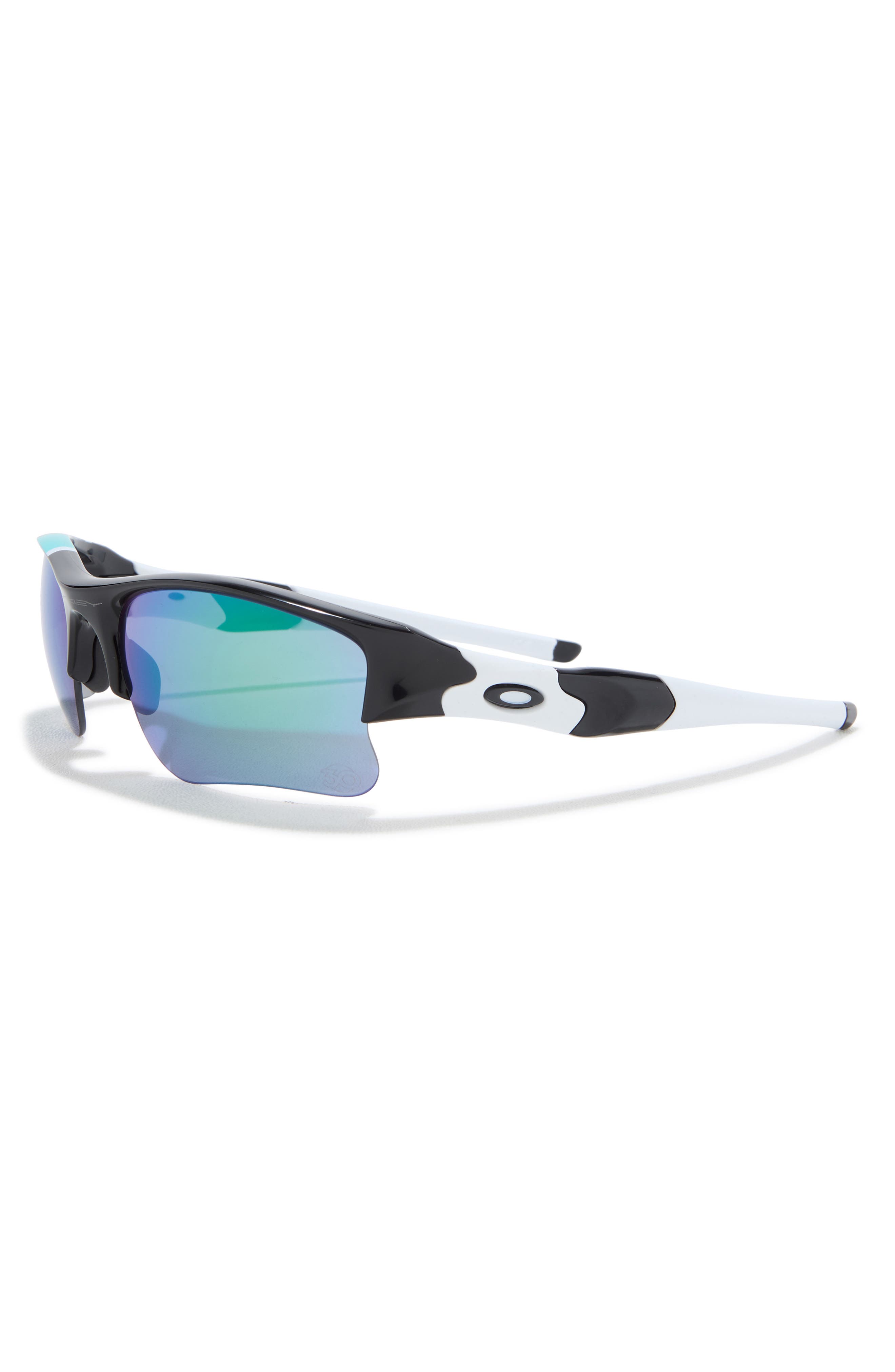 Oakley 63mm Wrap Half Frame Sunglasses