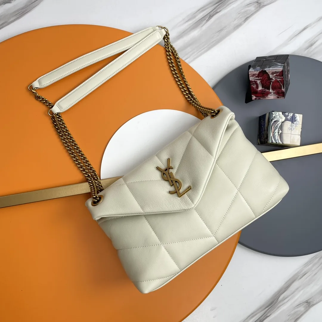 Saint Laurent White Loulou Quilted Leather Shoulder Bag product photo from LabelPicks