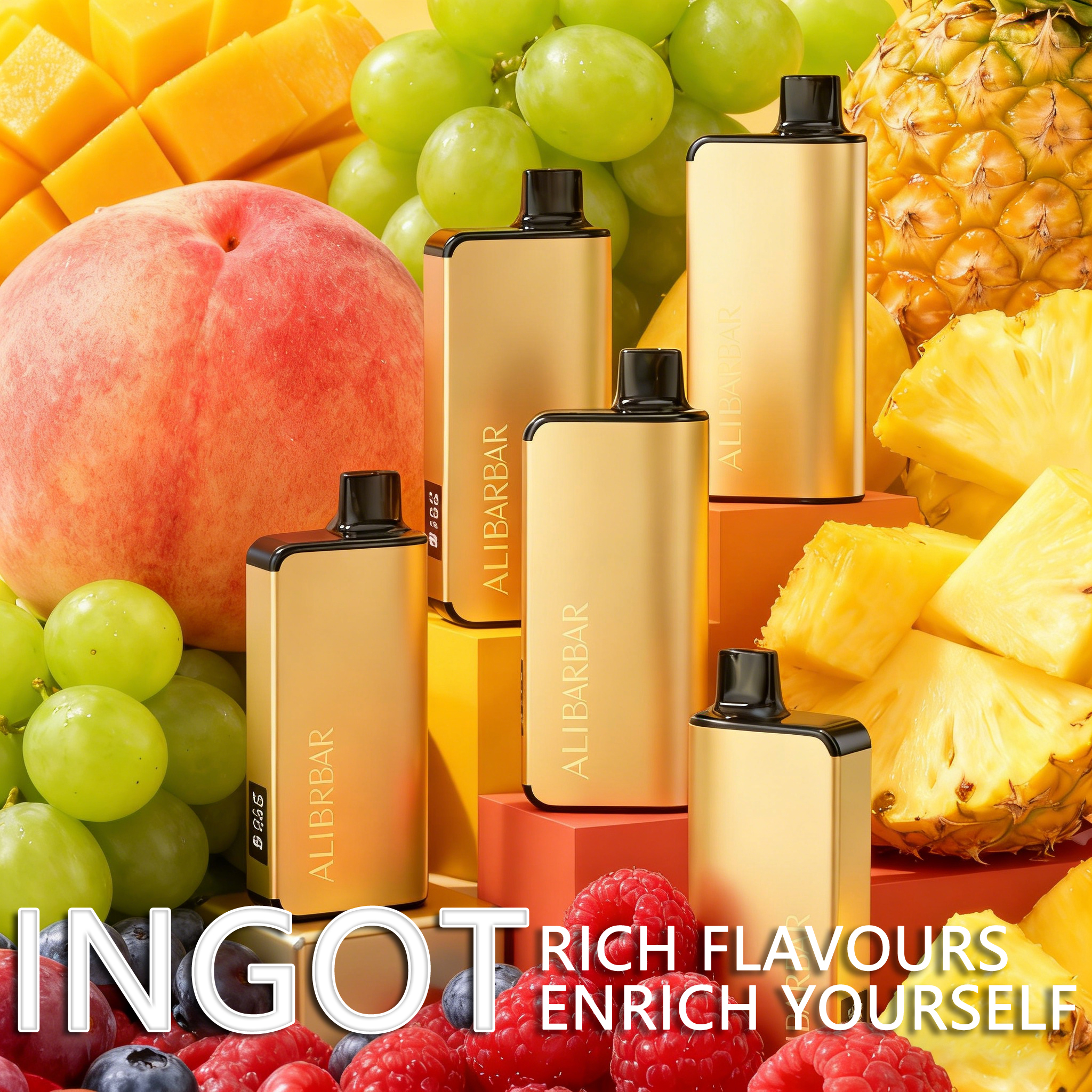 ALIBARBAR INGOT 900O Puffs 【Limited Edition】- 13 Flavors