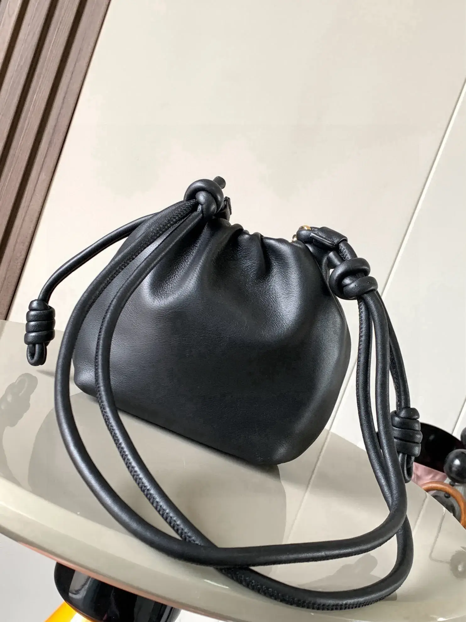 Loewe Black Flamenco Lambskin Bucket Bag product photo from LabelPicks