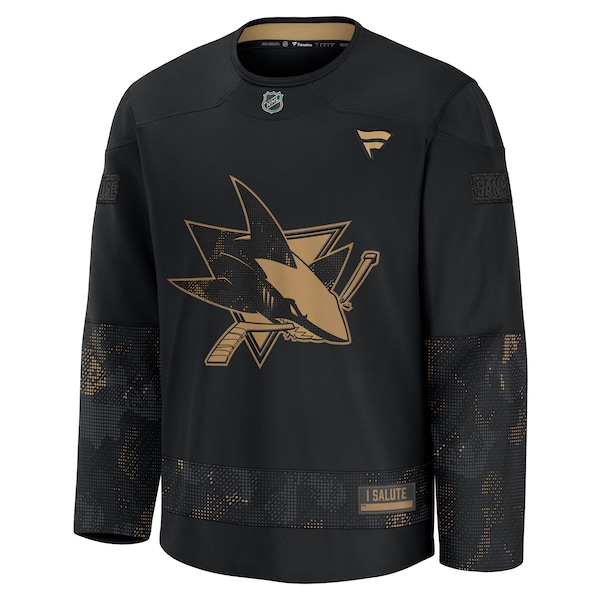 San Jose Sharks  2024 Military Appreciation Practice Jersey - Black