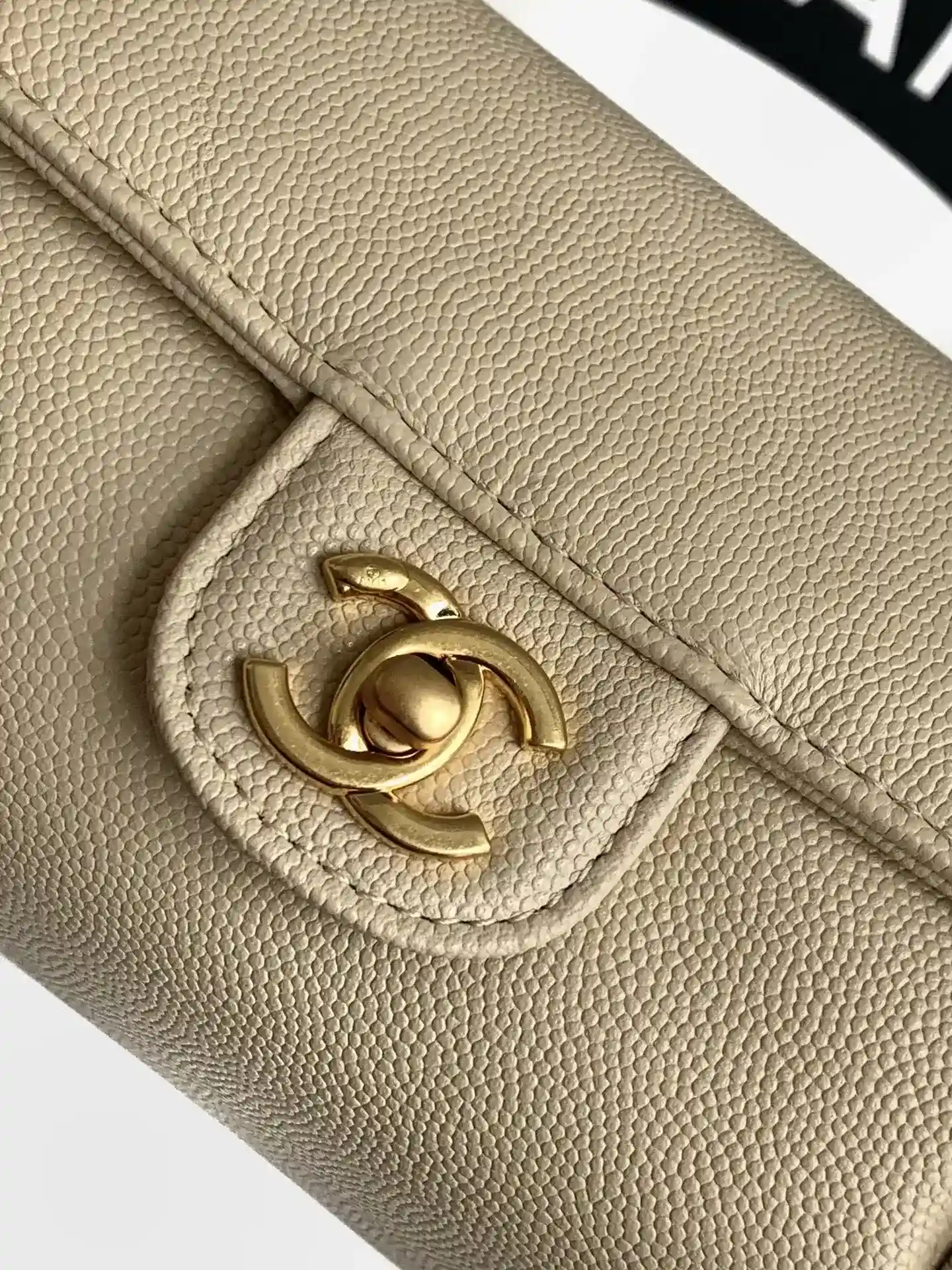 Chanel Beige Quilted Leather Top Handle Bag product photo from LabelPicks