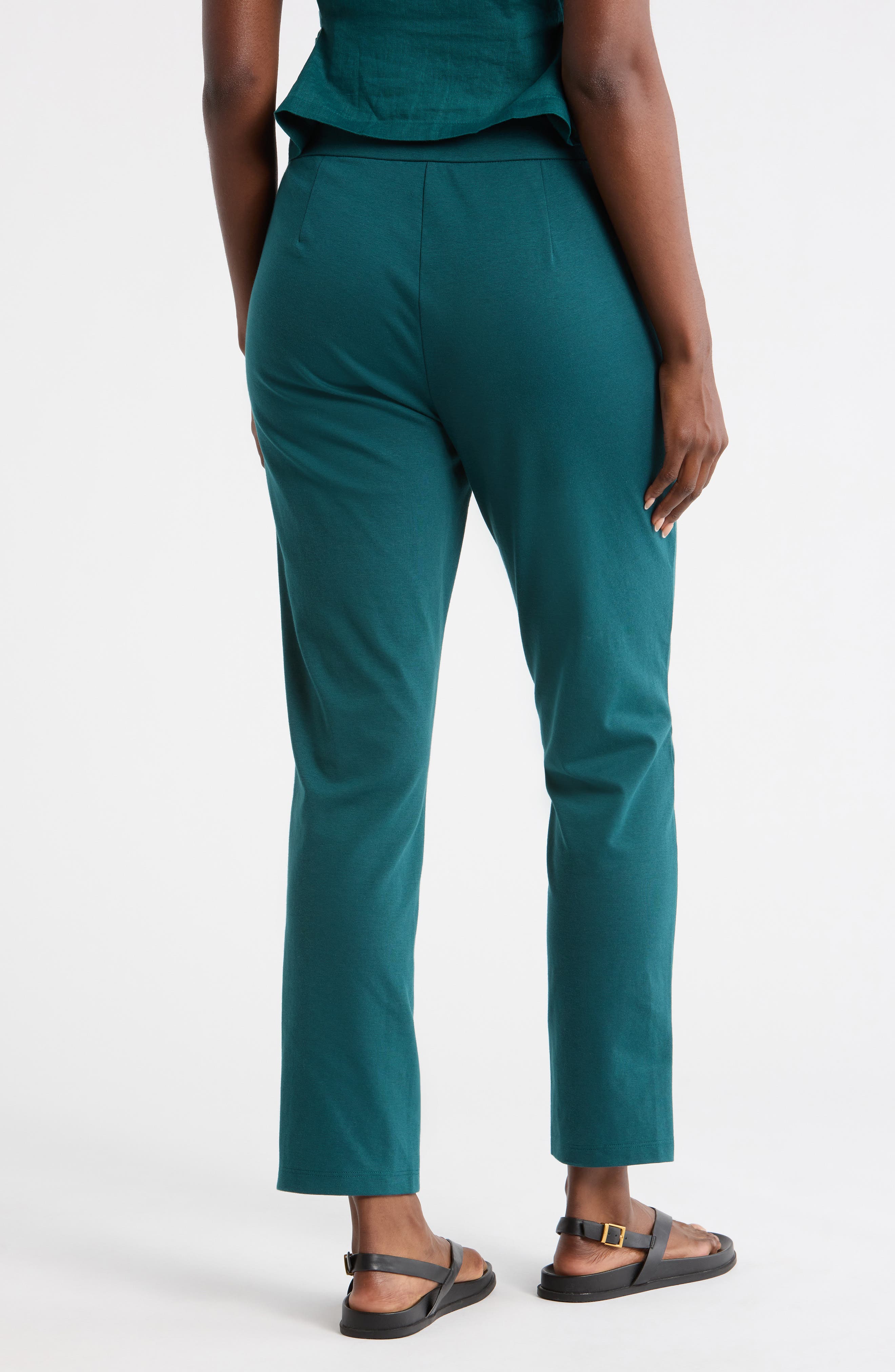 Eileen Fisher High Waist Ponte Ankle Pants