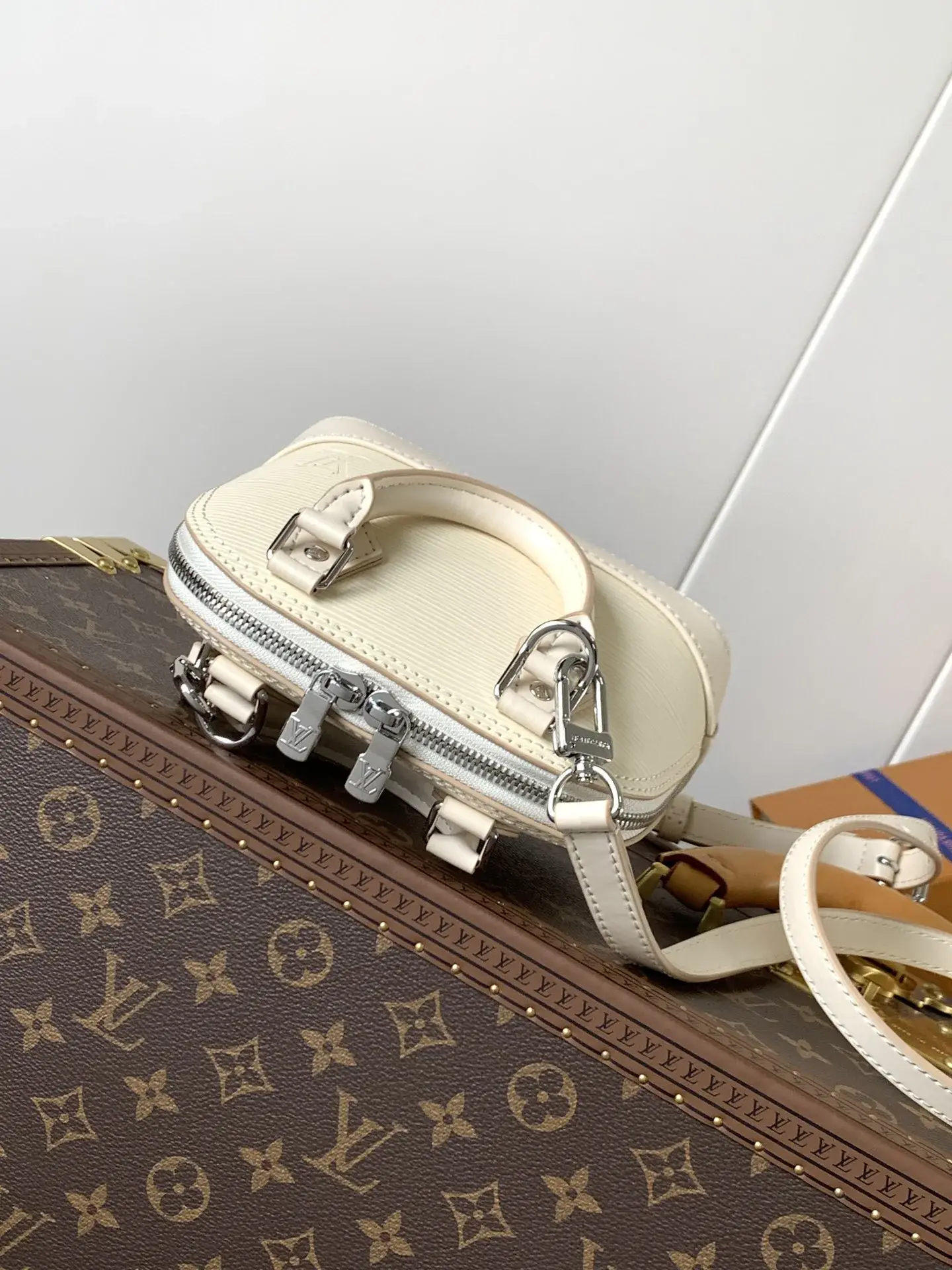 Louis Vuitton Alma Black Grained Leather Top Handle Bag product photo from LabelPicks