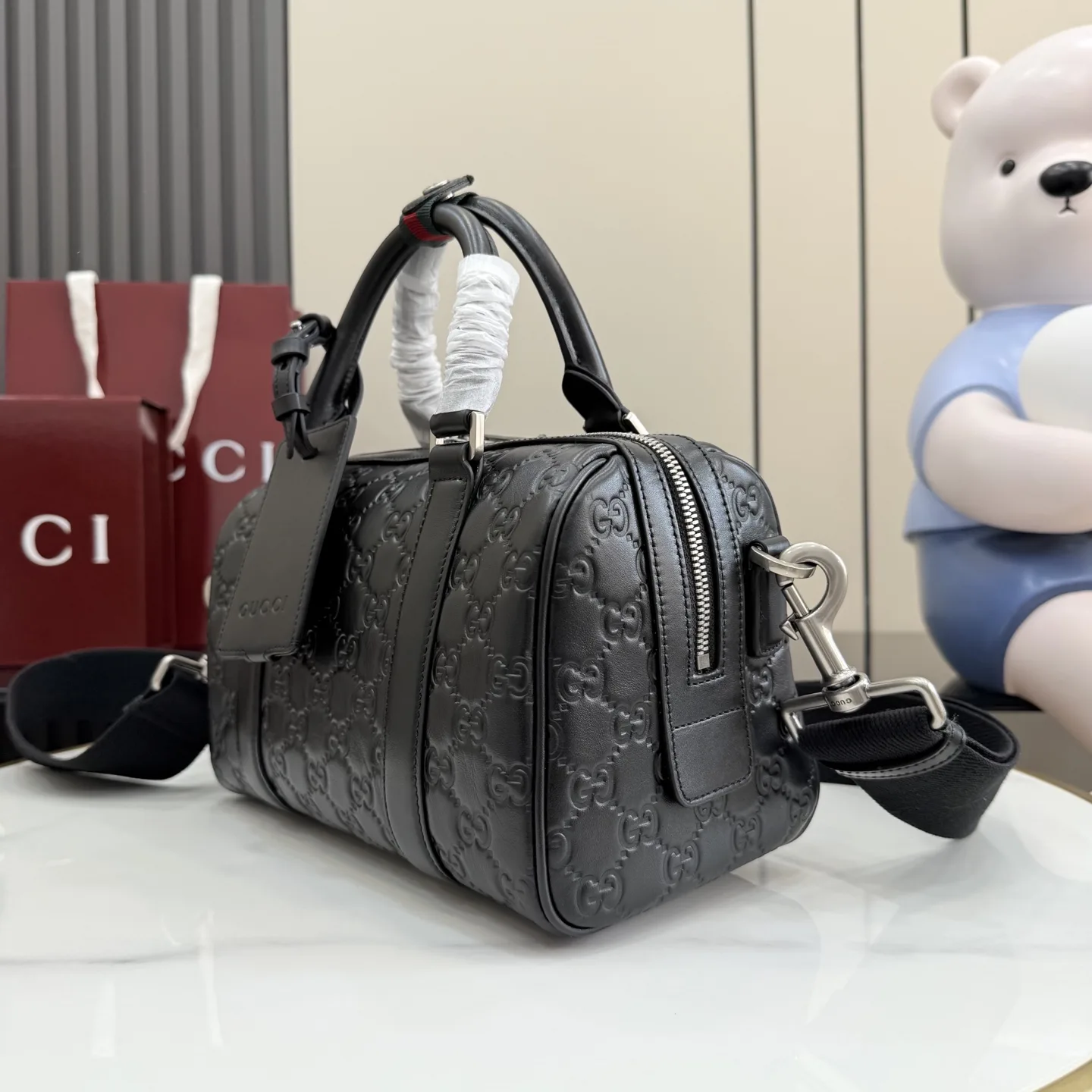 Gucci Black Smooth Leather Top Handle Bag product photo from LabelPicks