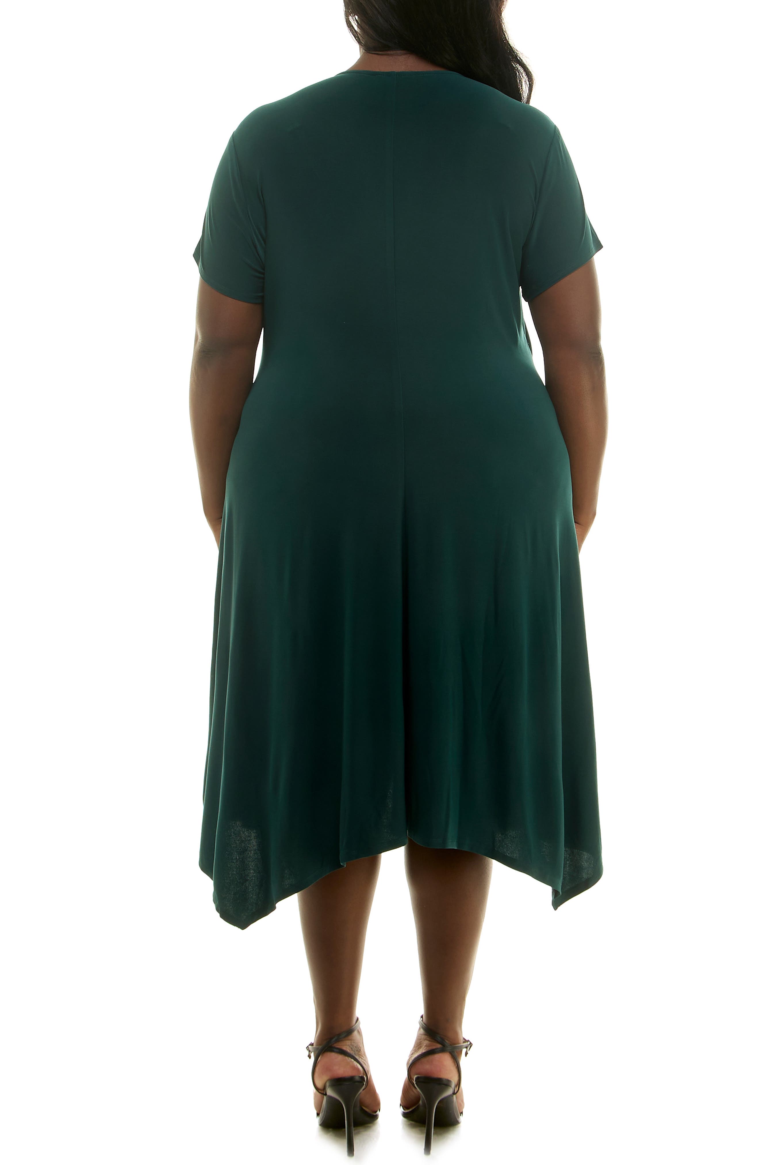 Nina Leonard Handkerchief Hem Dress