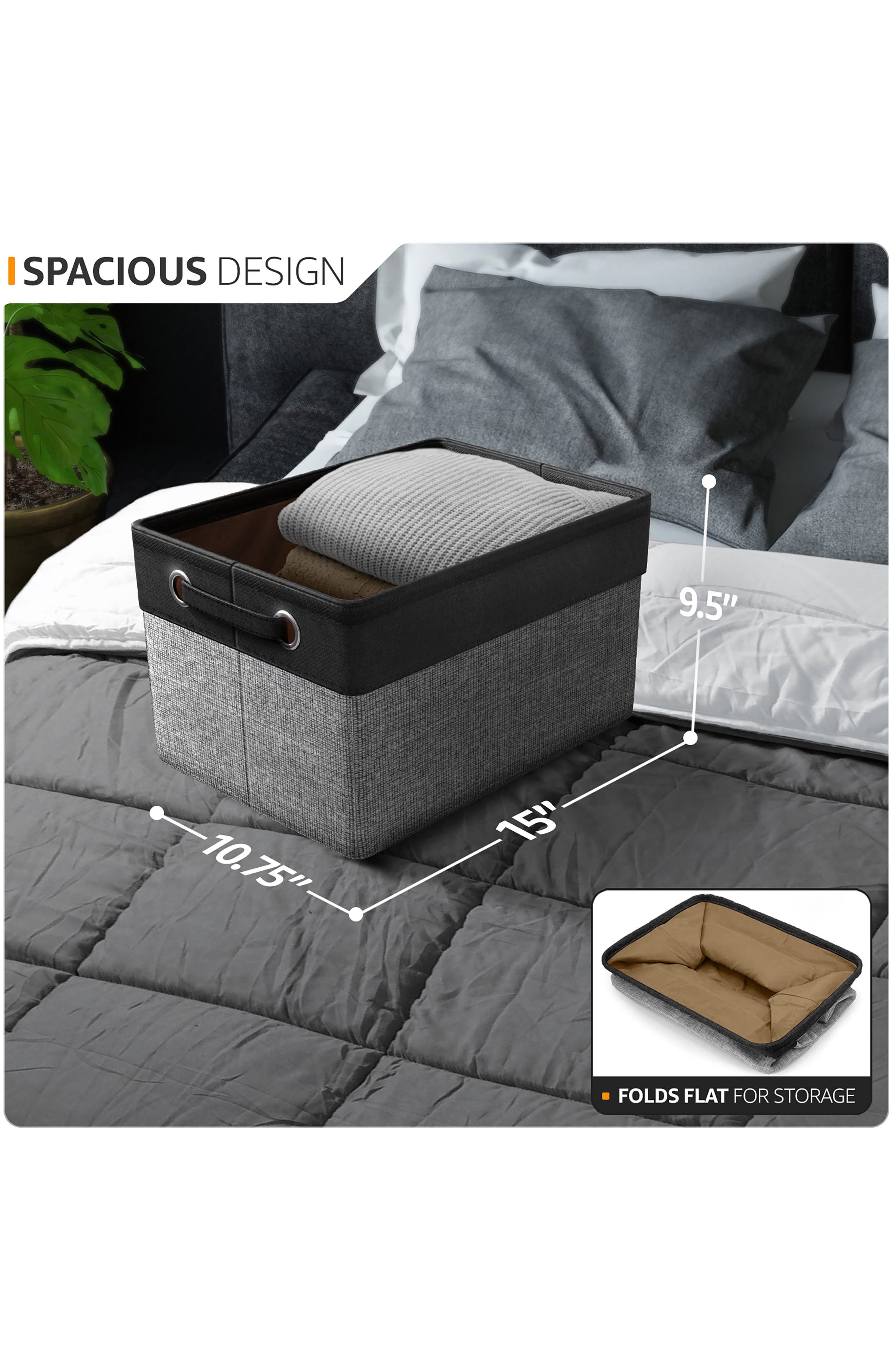 SORBUS 6-Pack Collapsible Fabric Storage Bins