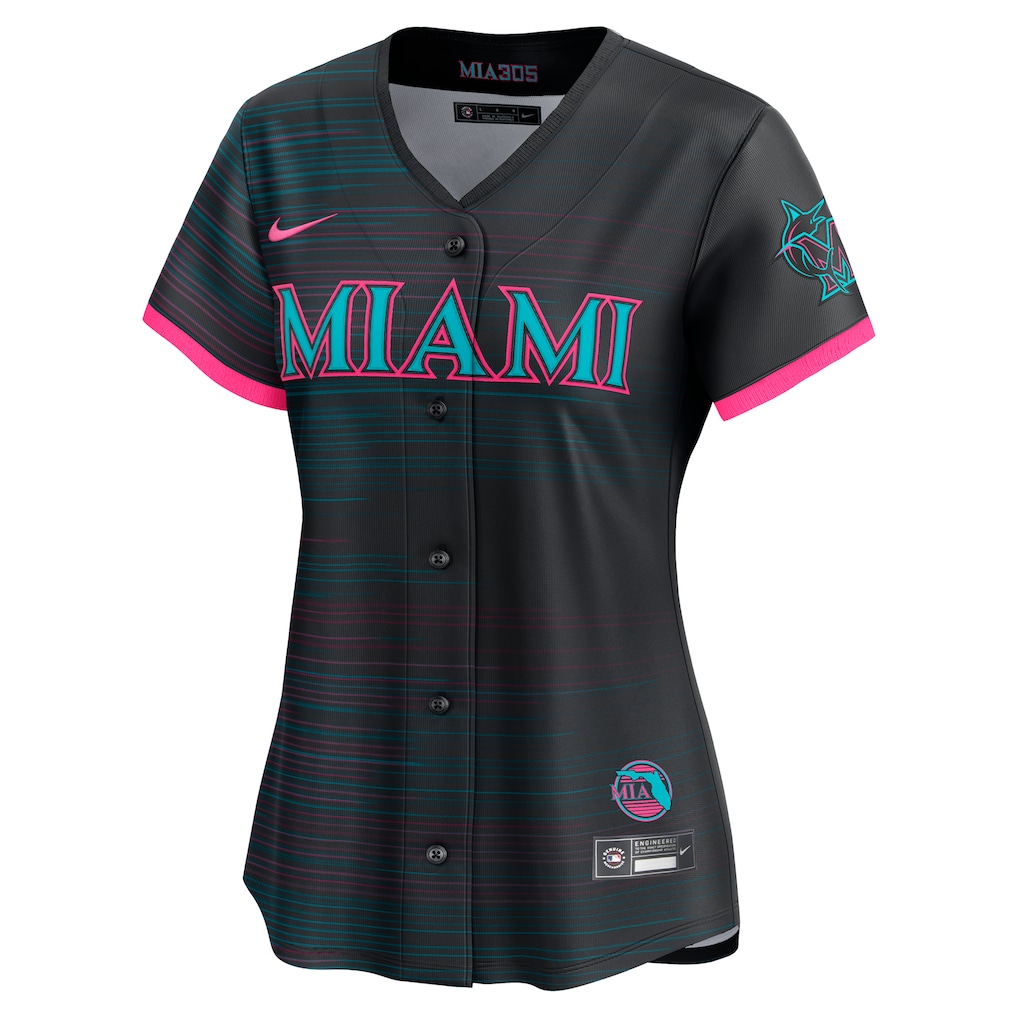 Miami Marlins Nike Women's 2025 City Connect Limited Jersey - Black