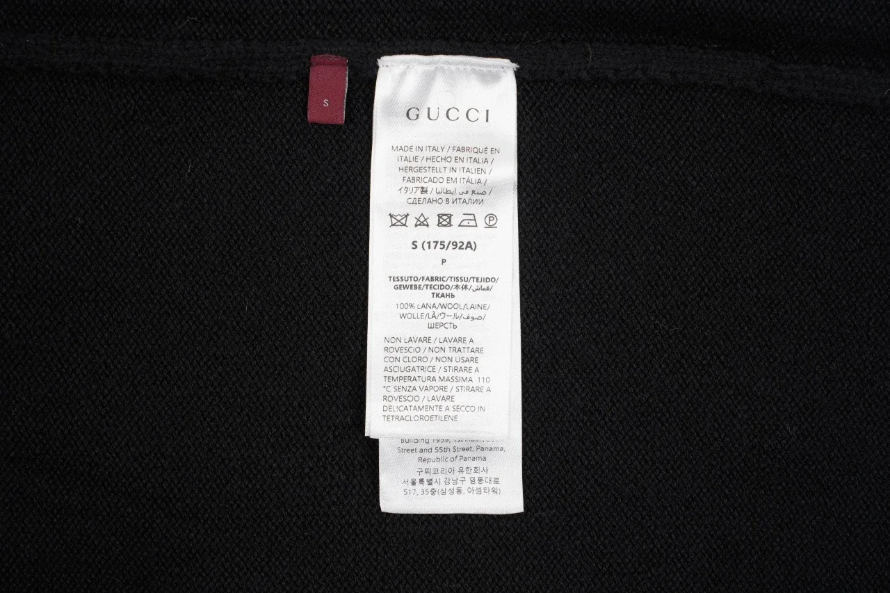 GUCCI Black Script Logo Jacquard Crewneck Sweater product photo from LabelPicks