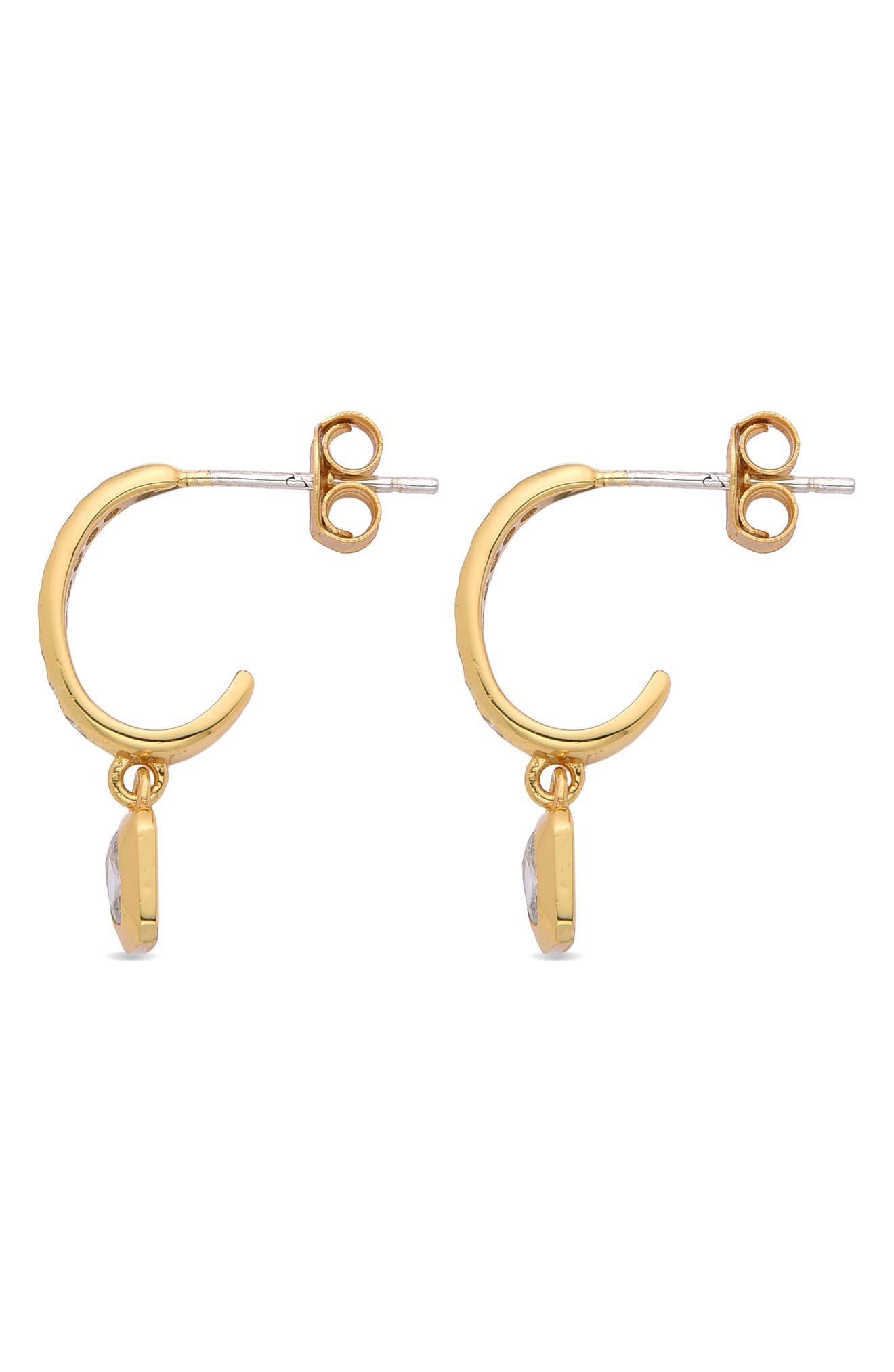 EYE CANDY LOS ANGELES Justine Dangle Huggie Hoop Earrings