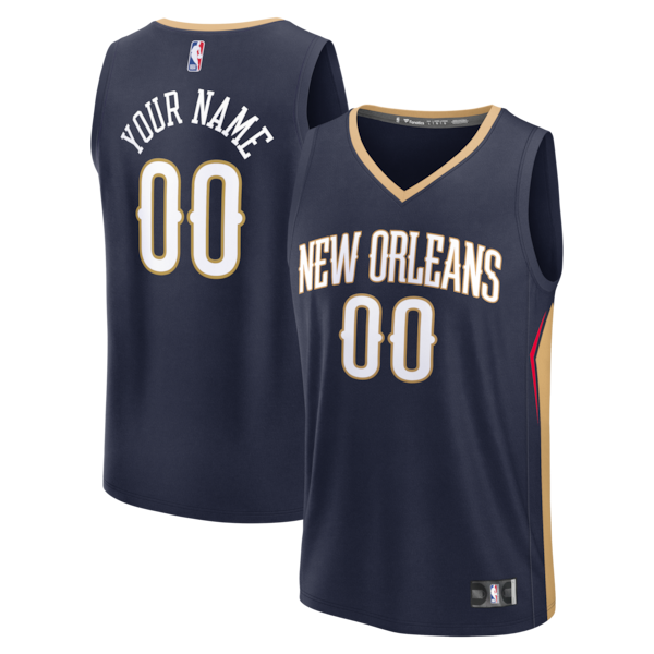 New Orleans Pelicans  Fastbreak Custom Jersey - Icon Edition - Navy/Red