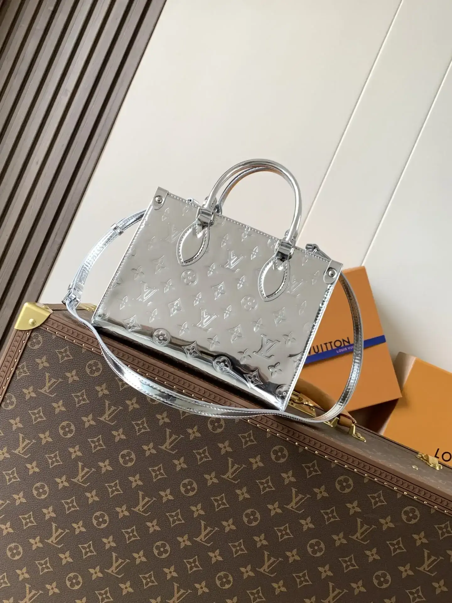 Louis Vuitton Onthego Silver Monogram Canvas Tote Bag product photo from LabelPicks