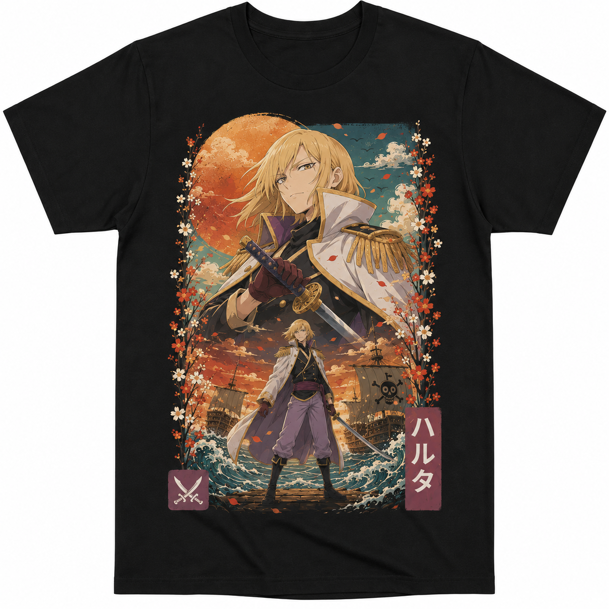 Remera Anime Haruta One Piece Manga Corta