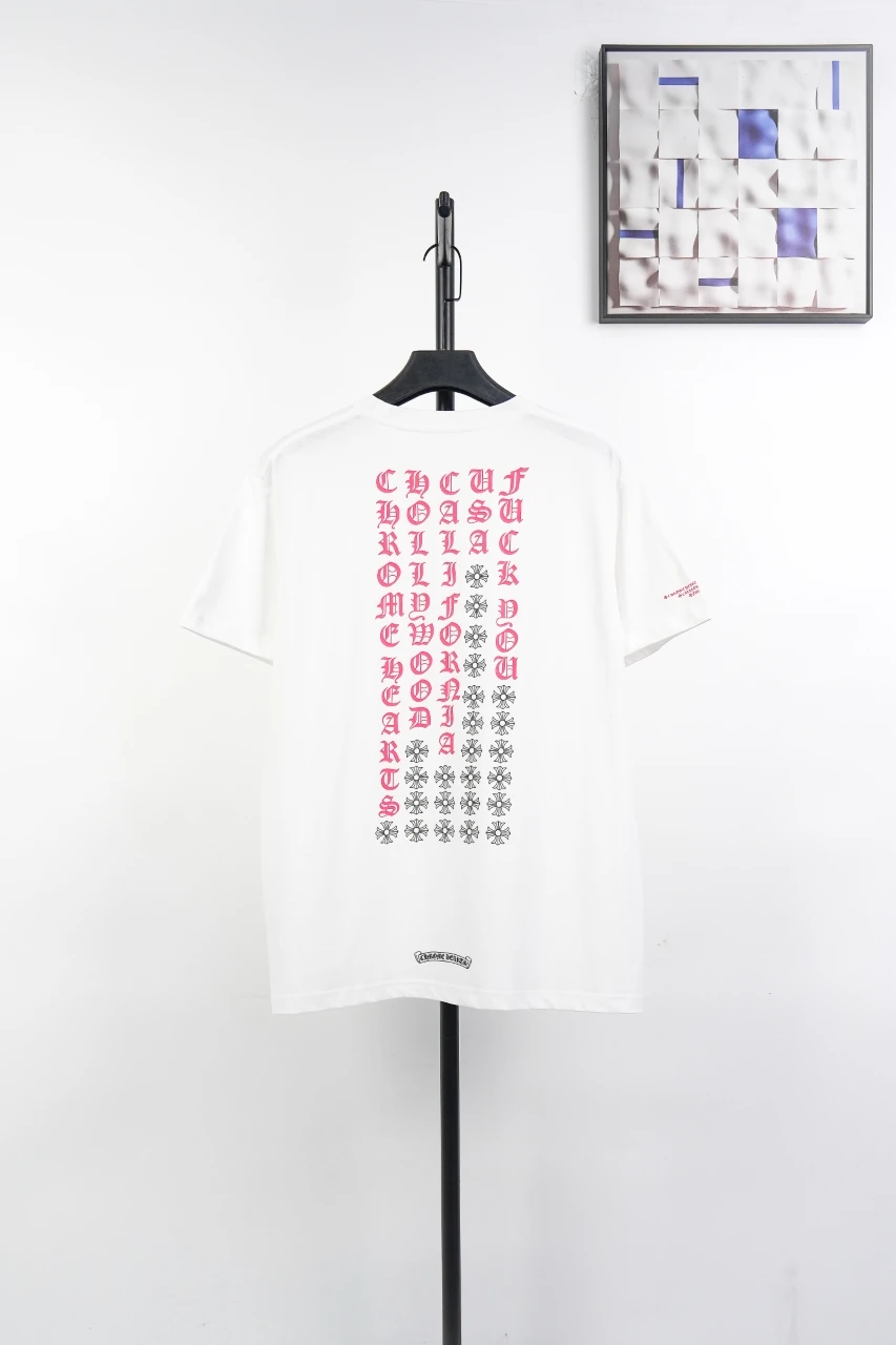 Chrome Hearts White Vertical Sanskrit Cross T-Shirt product photo from LabelPicks