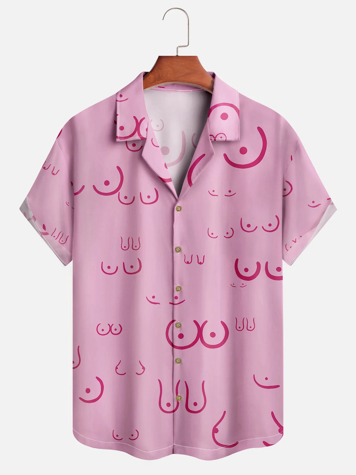 Moisture-wicking Abstract Geometric Pattern Casual Shirt