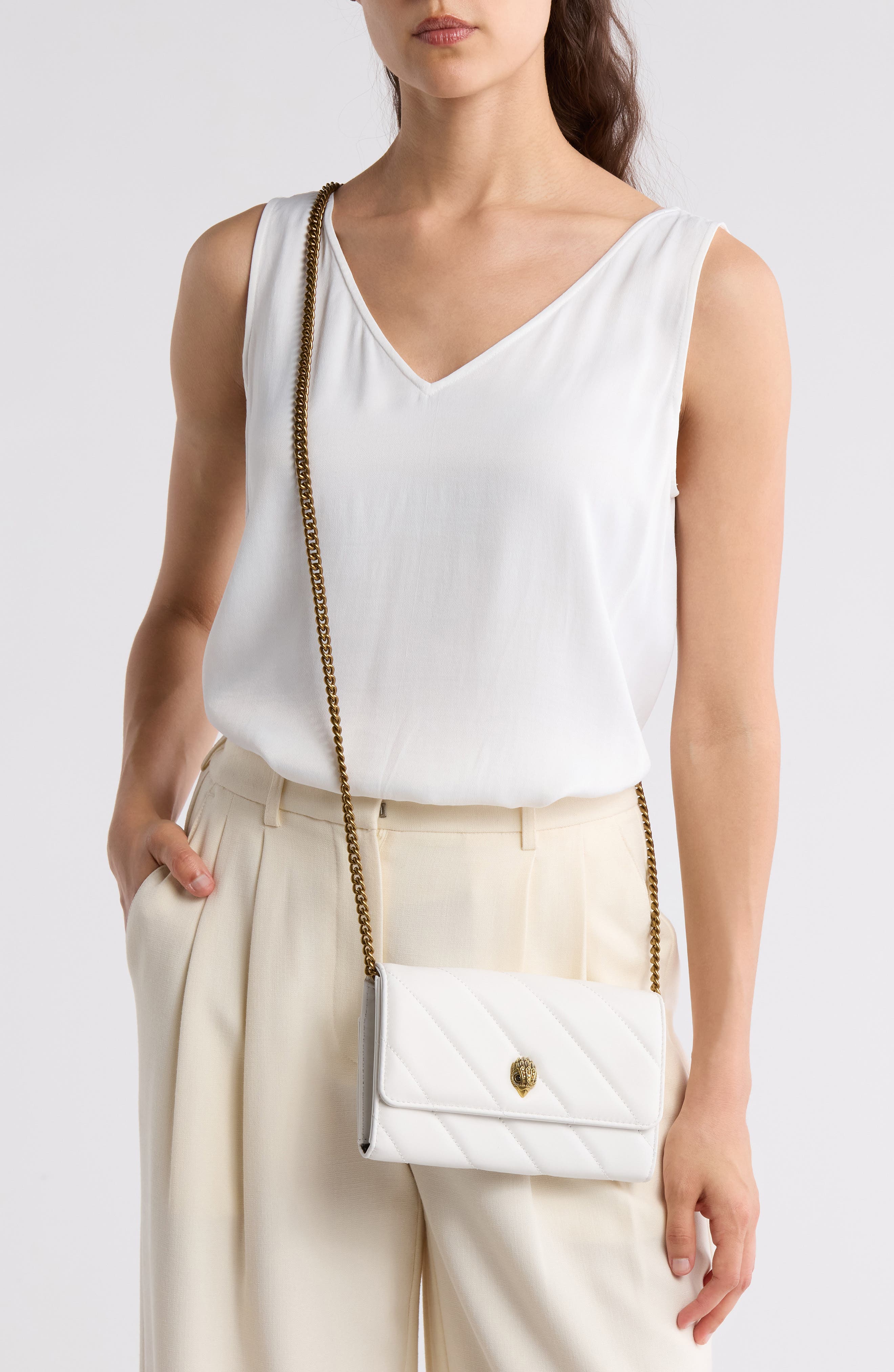 Kurt Geiger London Soho Leather Wallet on Chain