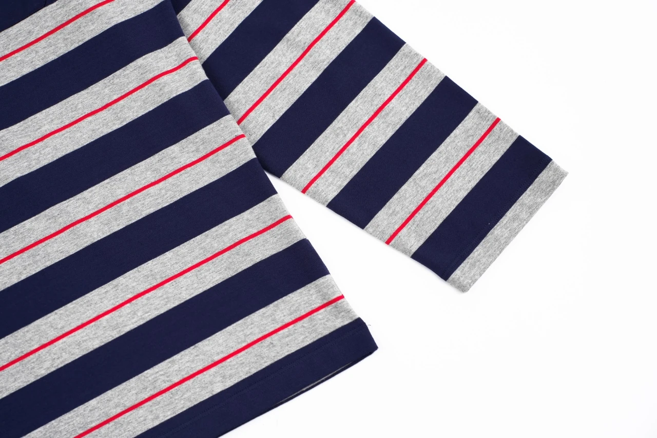 Miu Miu Navy Pink Stripe Pocket Long Sleeve T-Shirt product photo from LabelPicks