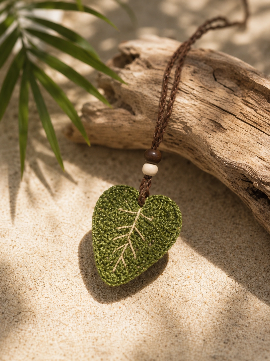 Crochet Leaf Necklace