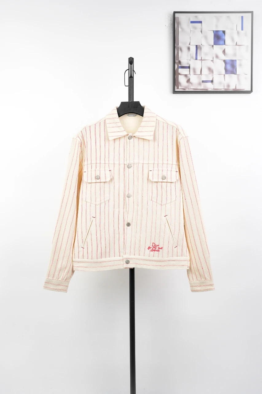 Dior Pink Stripe Letter Jacket product photo from LabelPicks