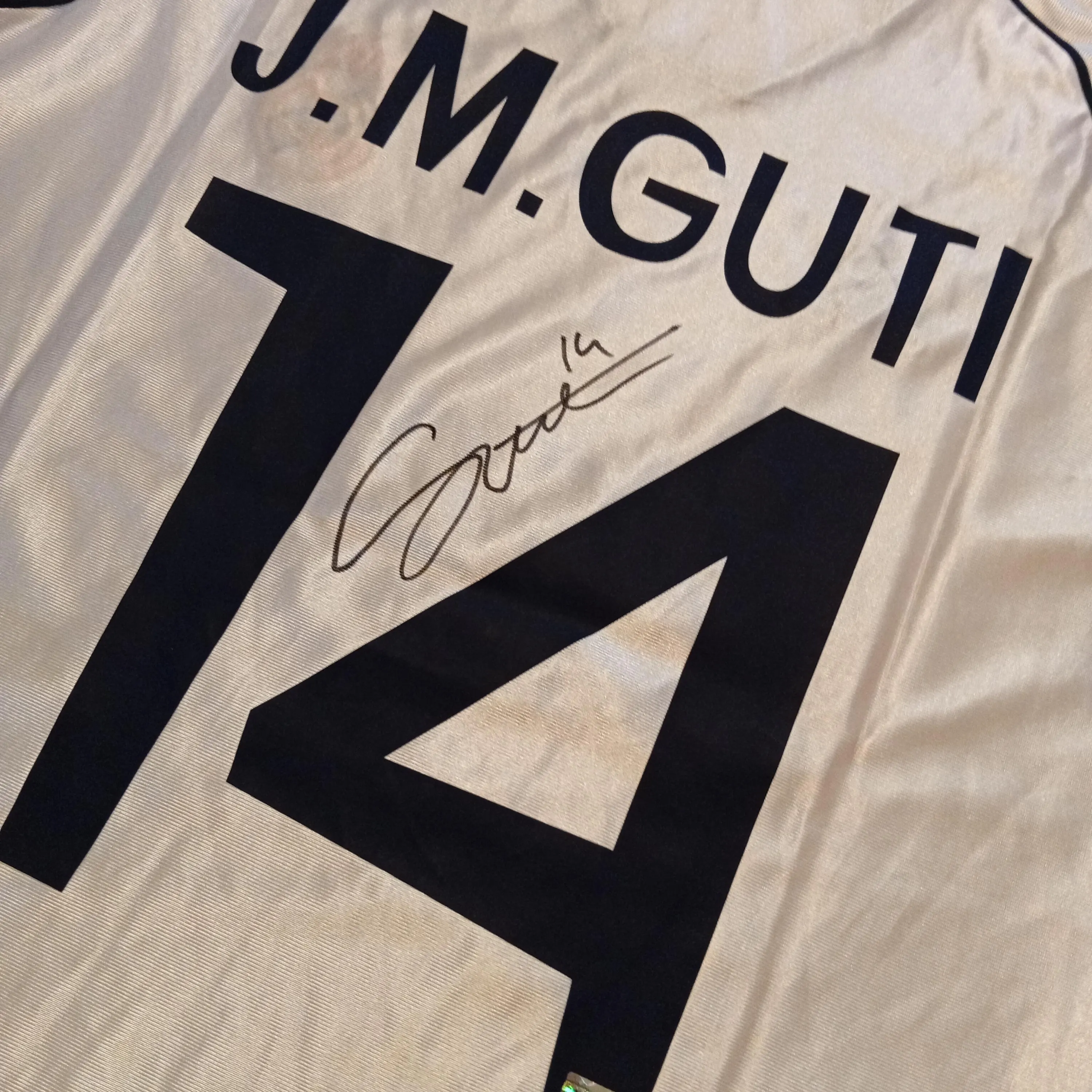 Guti Signed Autographed Real Madrid FC Football T-Shirt With COA