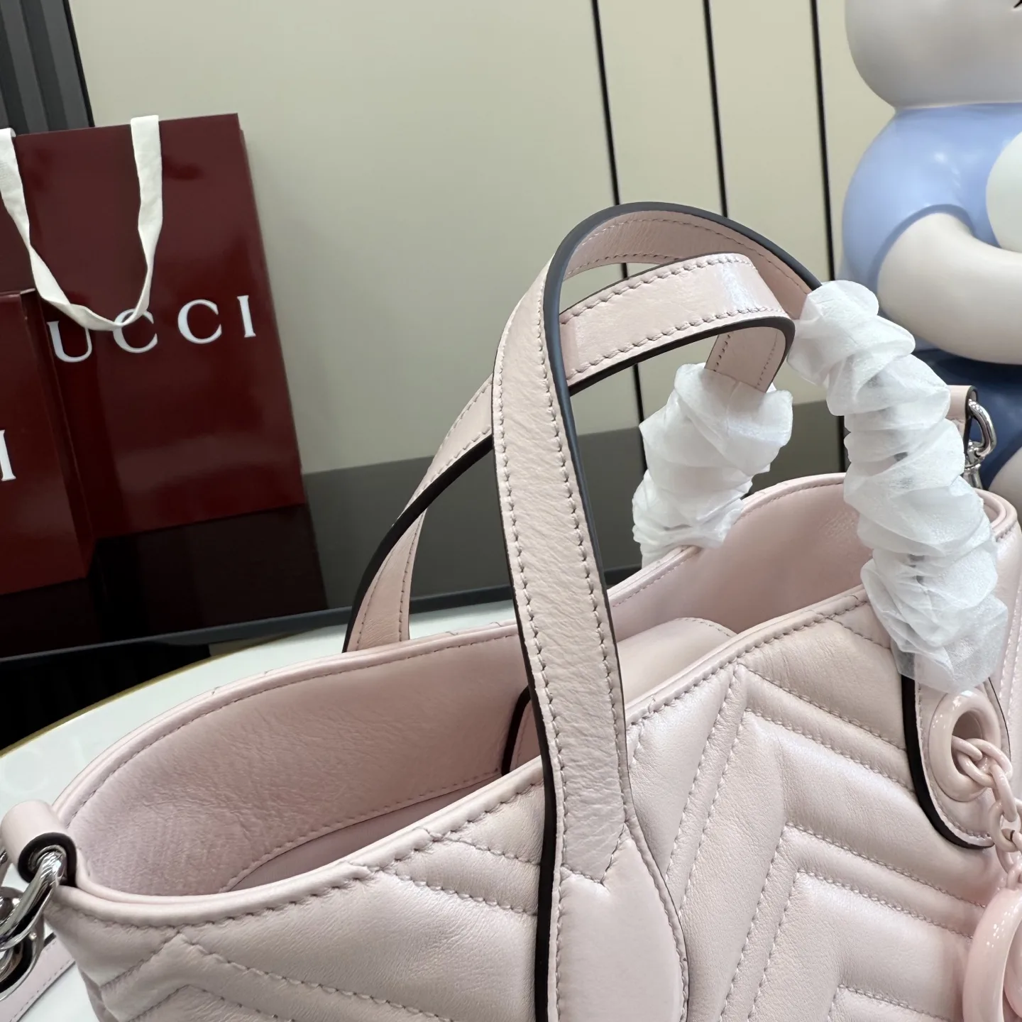 Gucci Marmont Pink GG Supreme Canvas Tote Bag product photo from LabelPicks