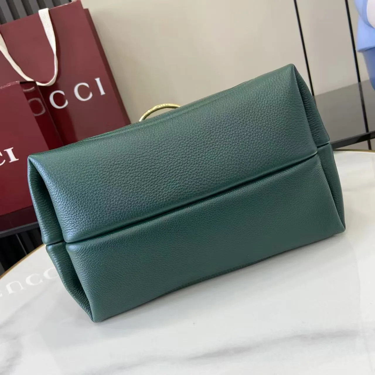 Gucci Green Grained Leather Shoulder Bag product photo from LabelPicks