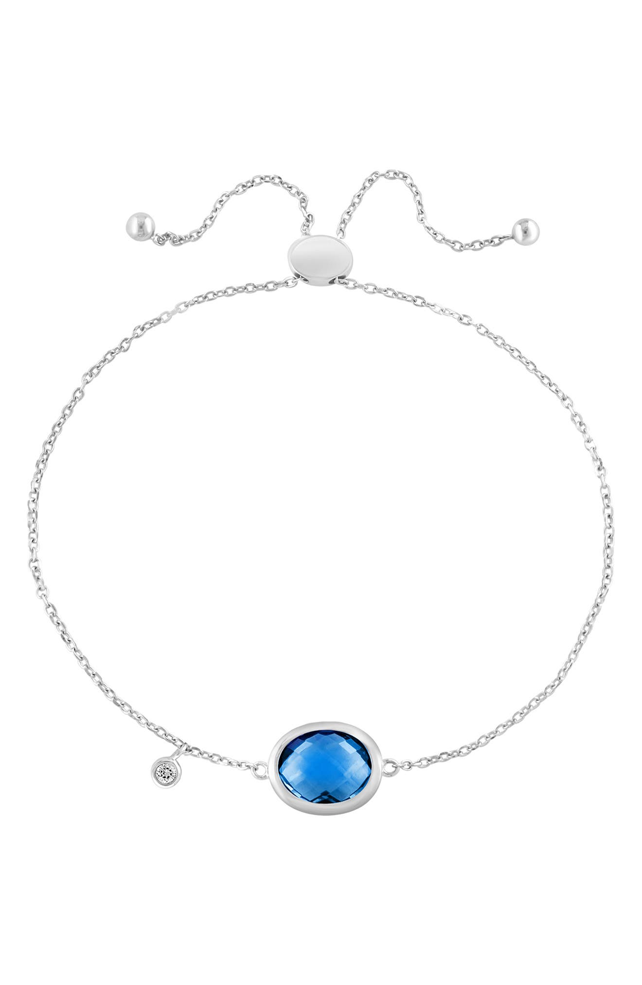 EFFY Oval Cut Blue Topaz Slide Bracelet