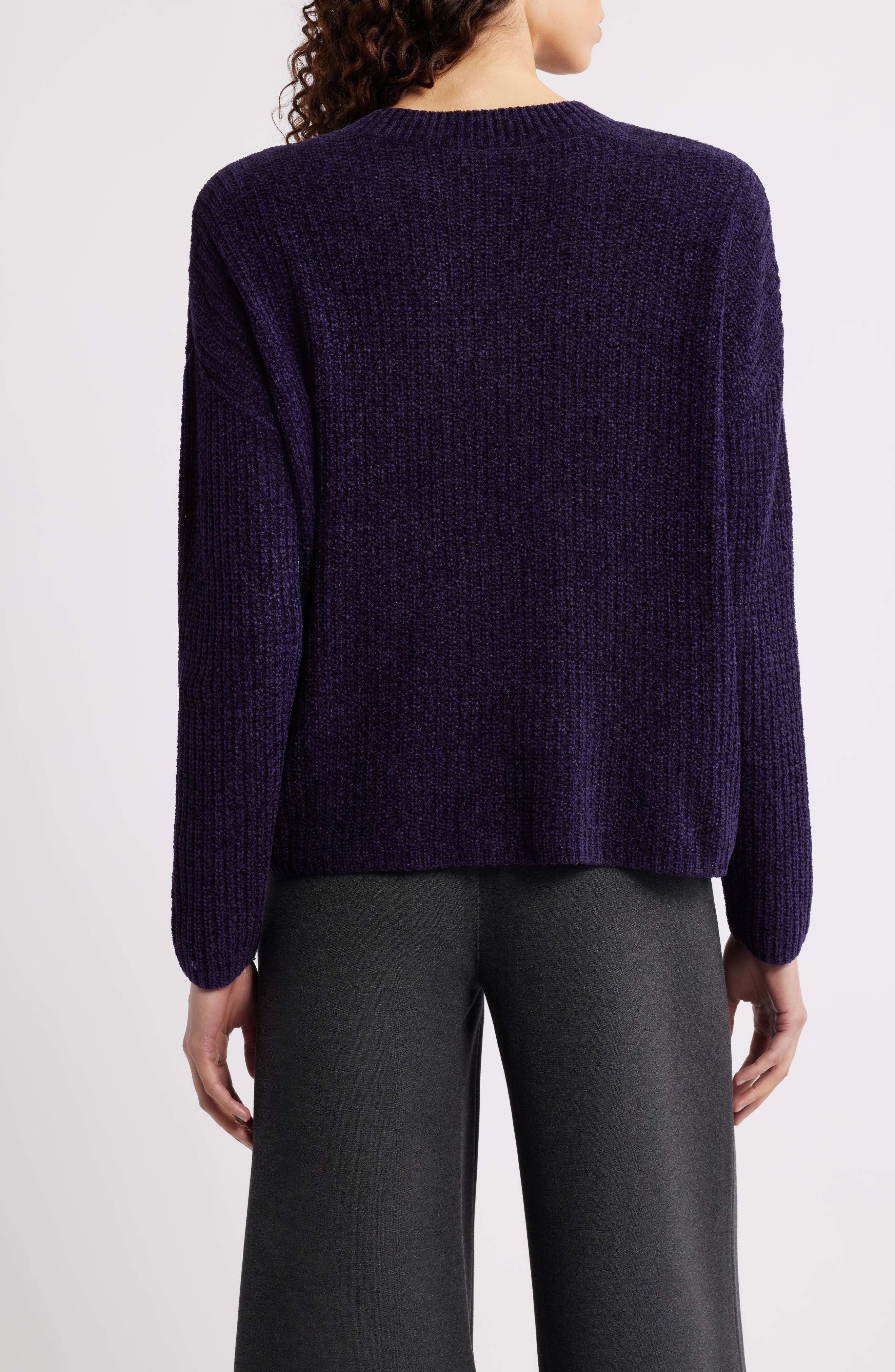Eileen Fisher V-Neck Stretch Cotton Sweater