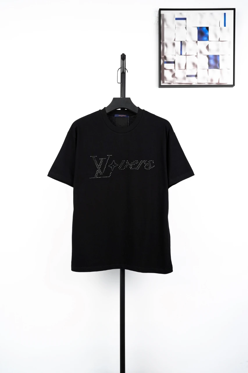 Louis Vuitton Black Stud Embroidered T-Shirt product photo from LabelPicks