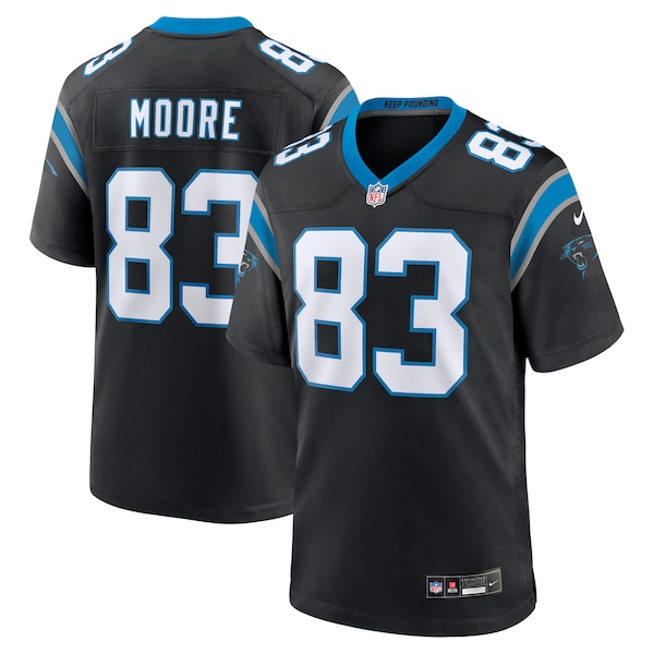 David Moore Carolina Panthers Nike  Game Jersey -  Black