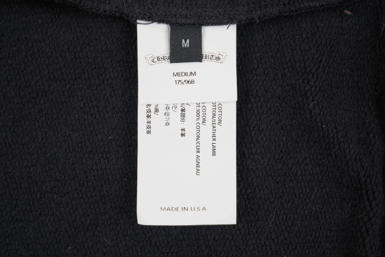 Chrome Hearts Black Cross Leather Patch Half Zip Sweatshirt product photo from LabelPicks