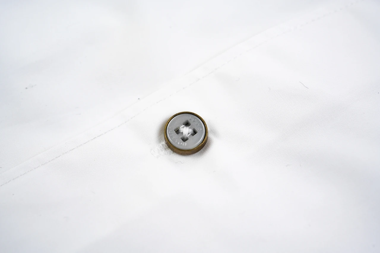 Louis Vuitton White 1854 Satin Embroidered Long Sleeve Shirt product photo from LabelPicks