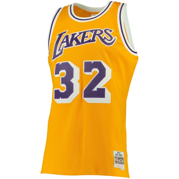 Magic Johnson Los Angeles Lakers 1984/85 Big & Tall Hardwood Classics Swingman Jersey - Gold