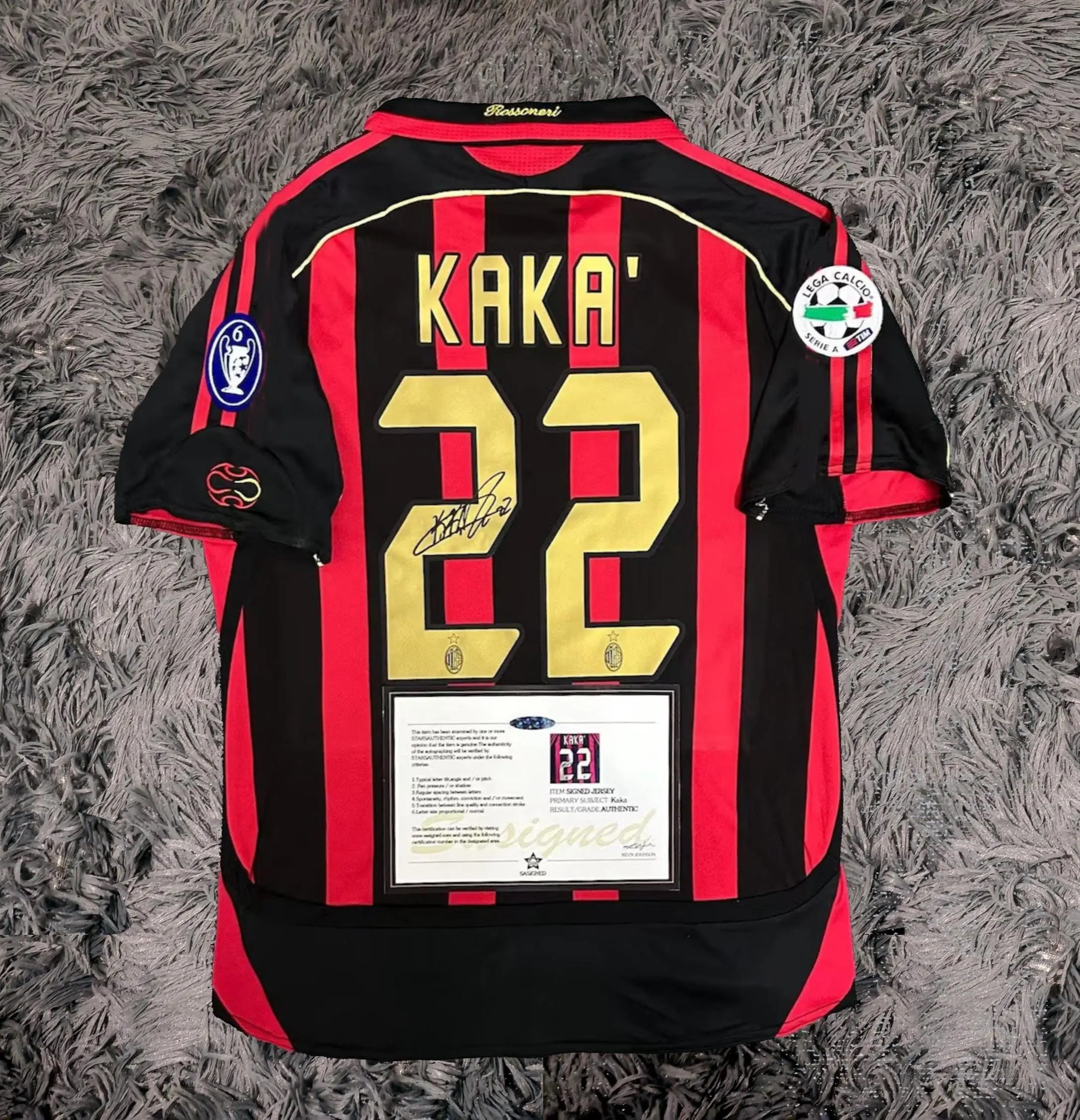 Kaka SIGNED AC Milan 06/07 Home Jersey/Shirt - COA - 2006 Retro