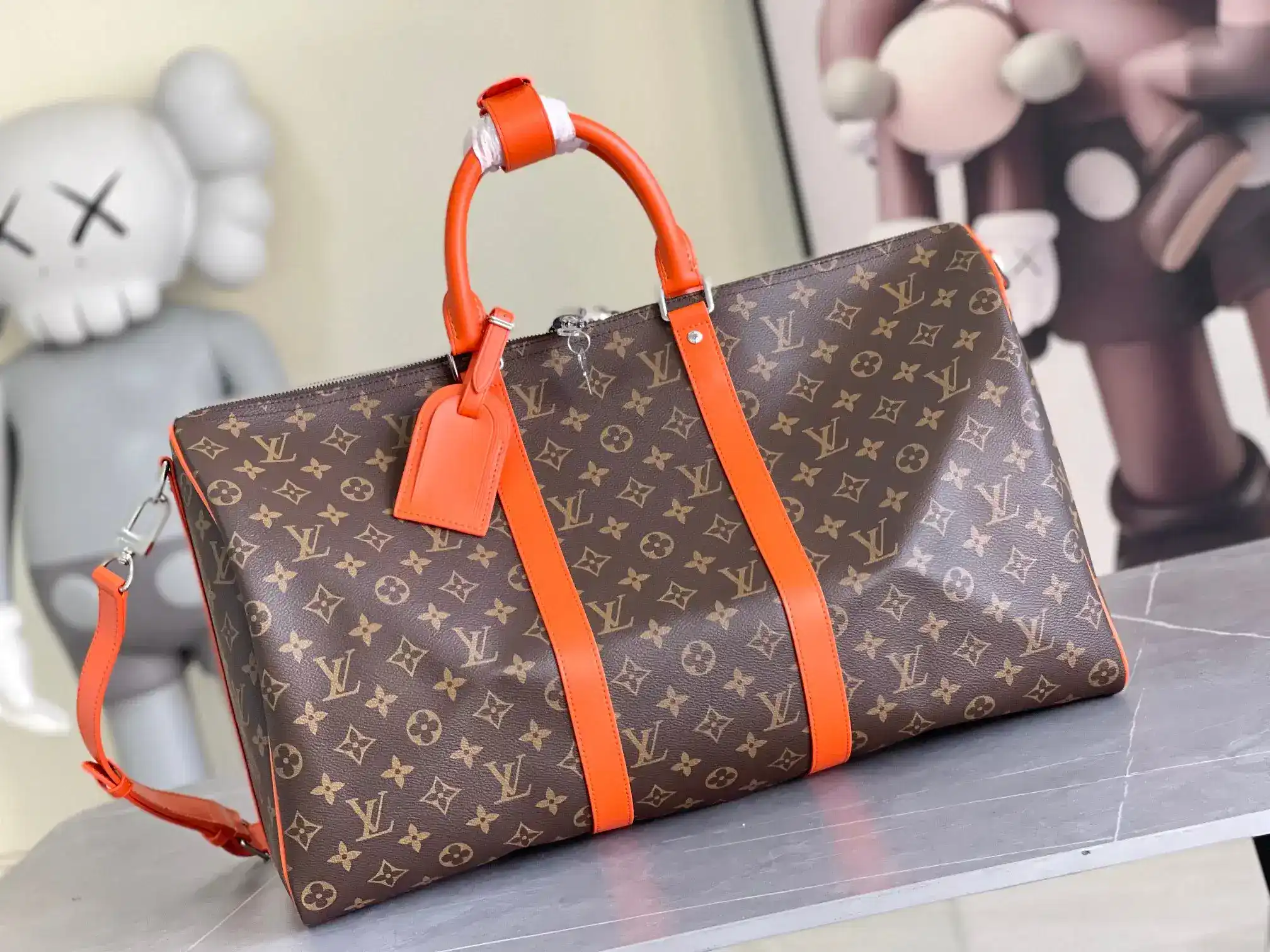 Louis Vuitton Gold Keepall Monogram Canvas Tote Bag product photo from LabelPicks