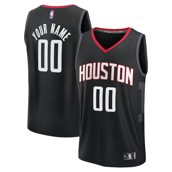 Houston Rockets  Youth Fast Break Custom Jersey - Statement Edition - Black