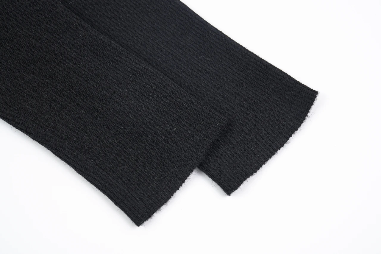 Prada Black Gold Logo Jacquard Recycled Silk Slim Knit Sweater product photo from LabelPicks