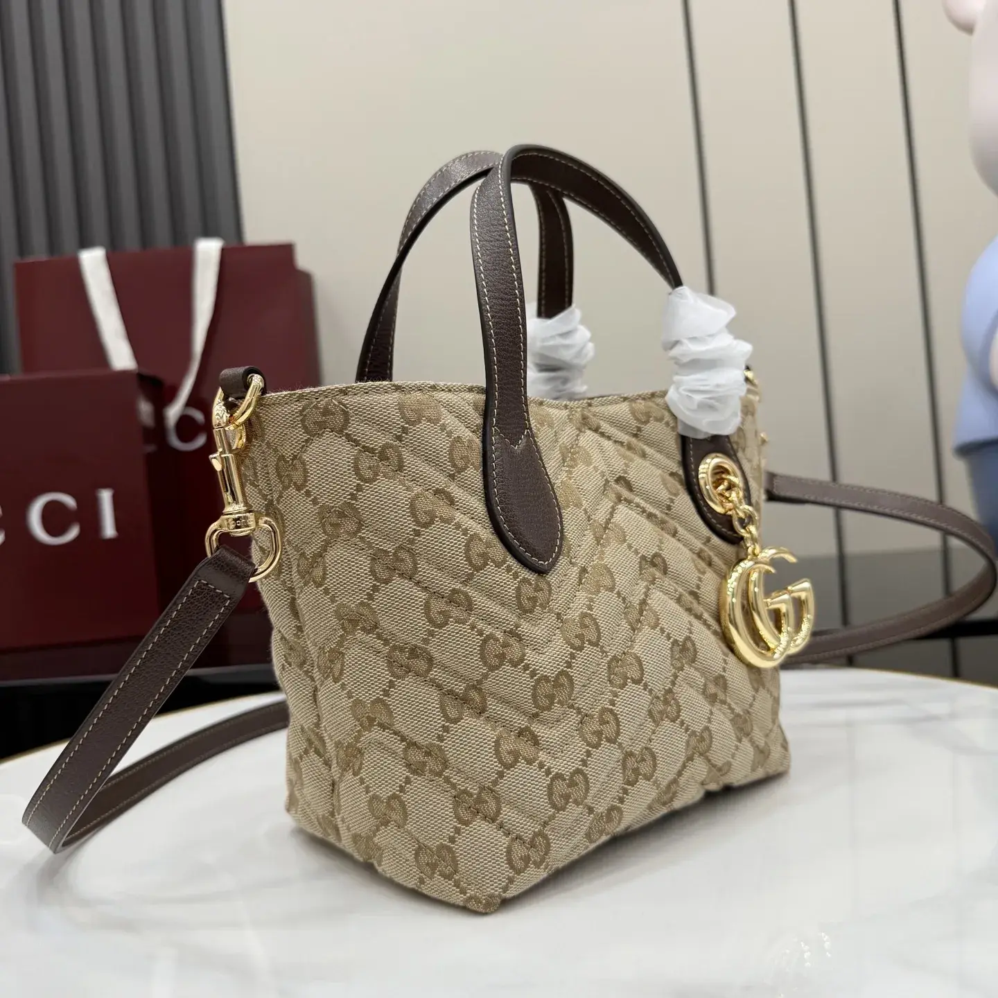 Gucci Generation Brown GG Supreme Canvas Tote Bag product photo from LabelPicks