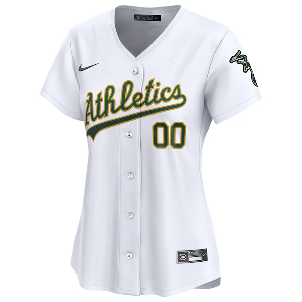 Athletics Nike Women's Home Limited Custom Jersey - White