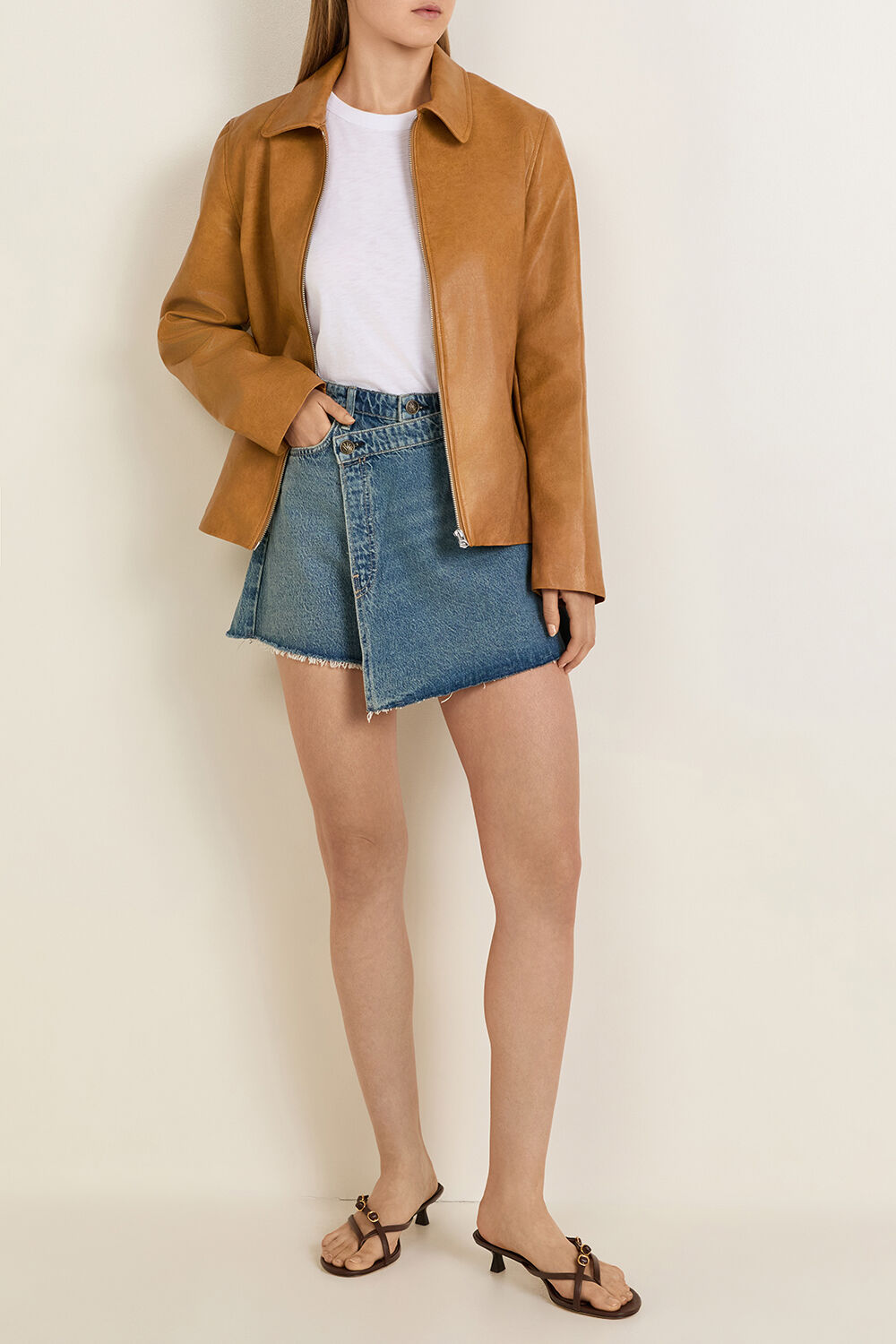 RAG & BONE ז'קט מעור טבעוני