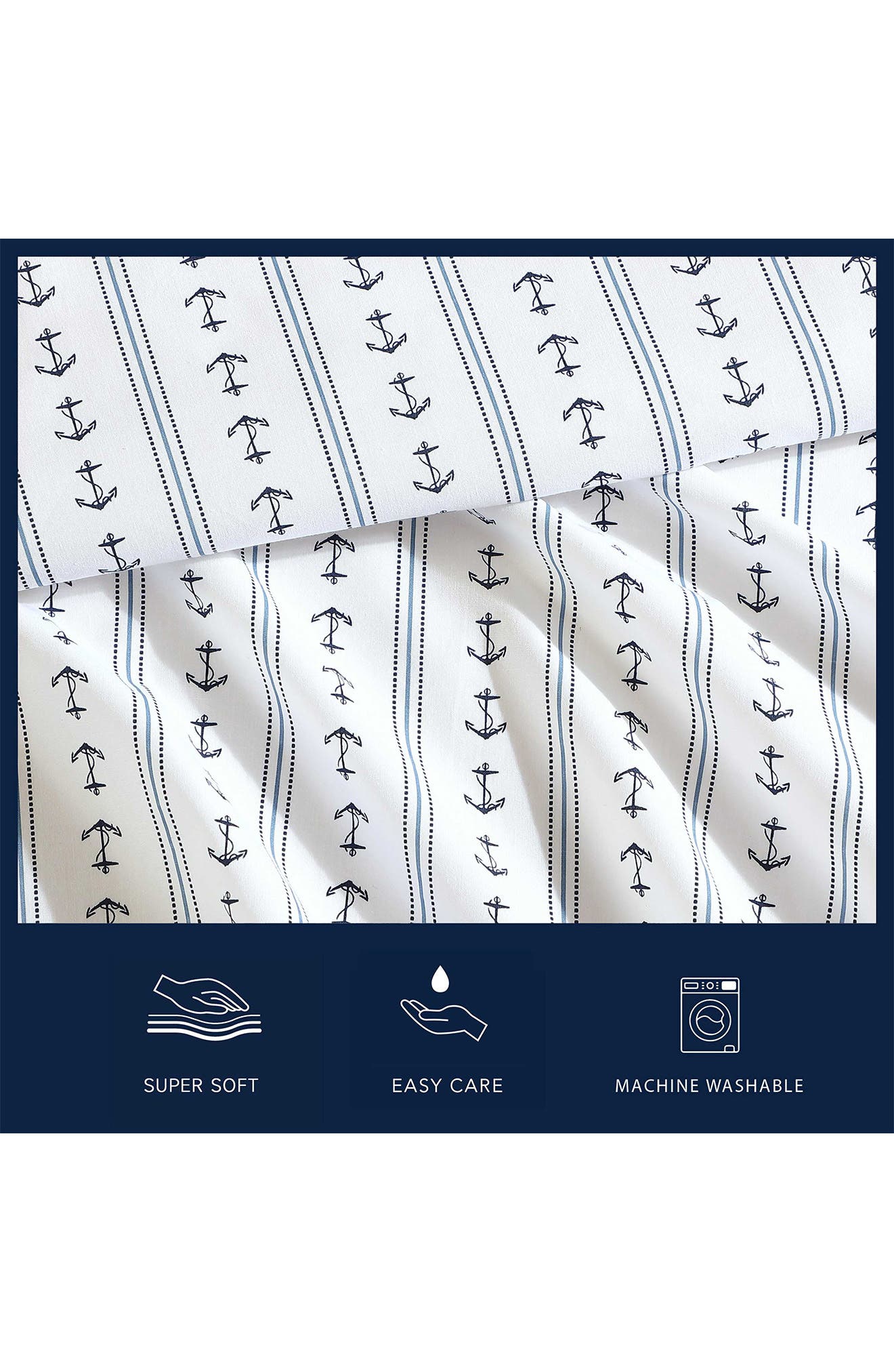 Nautica Anchor Lines 200 Thread Count Sheet Set